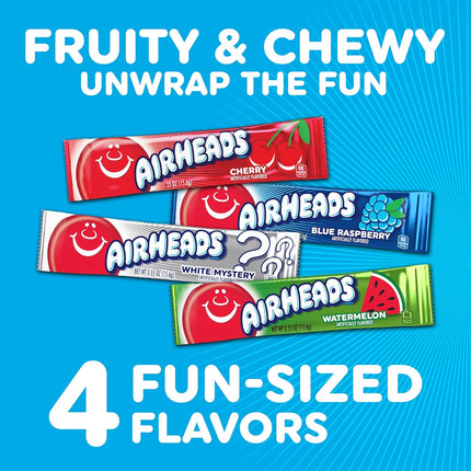 Airheads Full-Size Taffy Candy Variety Pack 60 Count Box