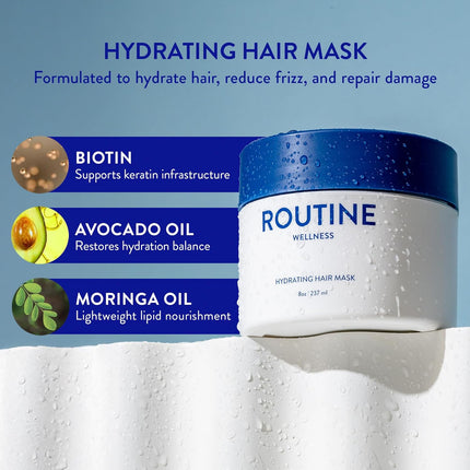 Routine Wellness Hydrating & Conditioning Hair Mask Coconut & Vanilla 8 oz