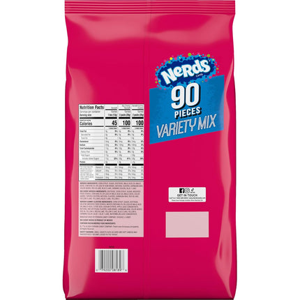 NERDS Variety Mix Individually Wrapped Assorted Candy 90 Count 41.76 oz