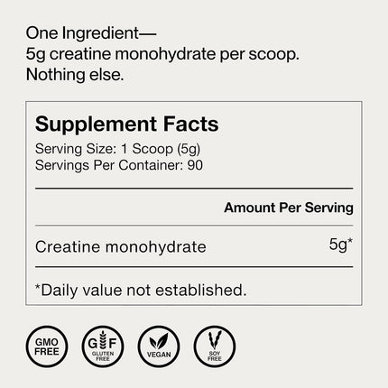 Momentous Creatine Monohydrate Powder - 90 Servings
