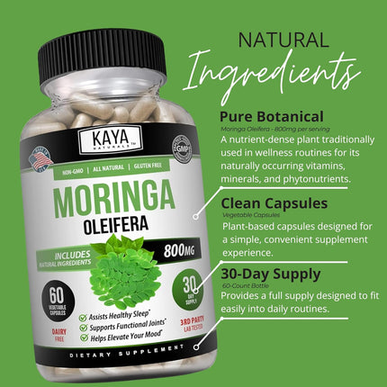 Kaya Naturals Moringa Leaf Extract (60 Count)
