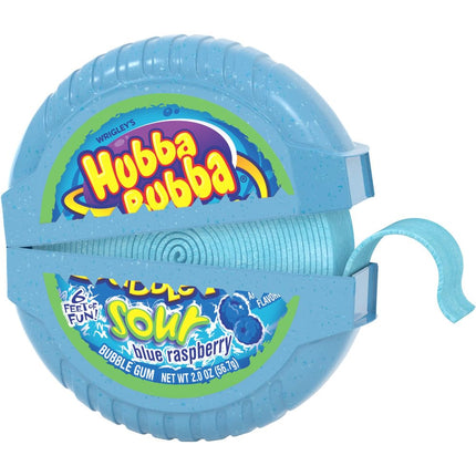 Hubba Bubba Blue Raspberry Bubble Gum Tape 2 oz 12 Pack