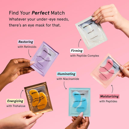 grace & stella Blue Gel Under Eye Masks for Dark Circles & Puffy Eyes 24 Pairs