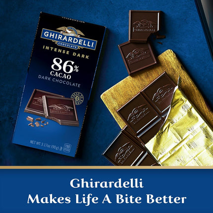Ghirardelli Premium Dark Chocolate Bar 86% Cacao 3.17 oz