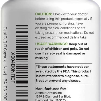 Deal Supplement CoQ10 100 mg with Omega-3 100 mg Capsules – 240 Count, Non-GMO