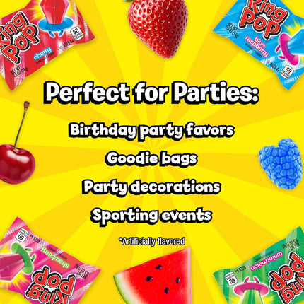 Ring Pop Assorted Fruit Flavored Hard Candy Lollipops 50 Count Variety Pack