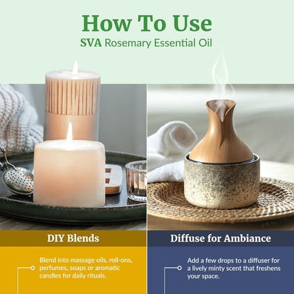 SVA Rosemary Essential Oil with Dropper 4 fl oz