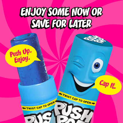 Push Pop Assorted Fruit Flavored Candy Lollipops 24 Count Variety Pack