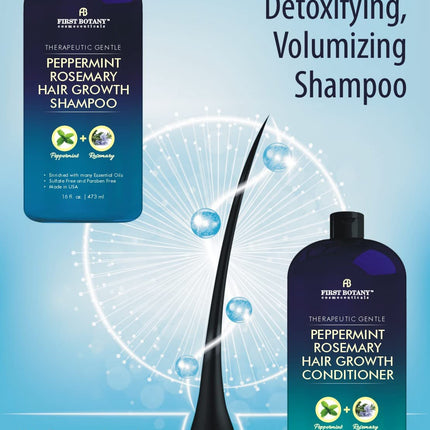 First Botany Peppermint Rosemary Shampoo and Conditioner Set 16 fl oz
