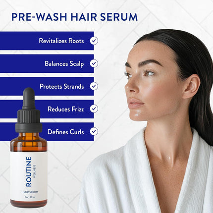Routine Wellness Hair Care Bundle with Shampoo, Conditioner, Hair Serums, Supplement & Hair Mask Rose Hips