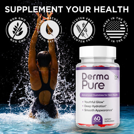 Derma Pure Supplement Gummies with Natural Ingredients 60 Gummies