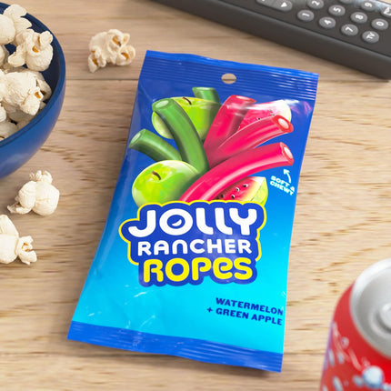 JOLLY RANCHER Watermelon & Green Apple Candy Ropes 6 oz Bag