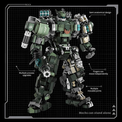 Mech Robot Model Building Blocks Toy Set Birthday for Age 8+ Children Adults Teens 1403 Pieces