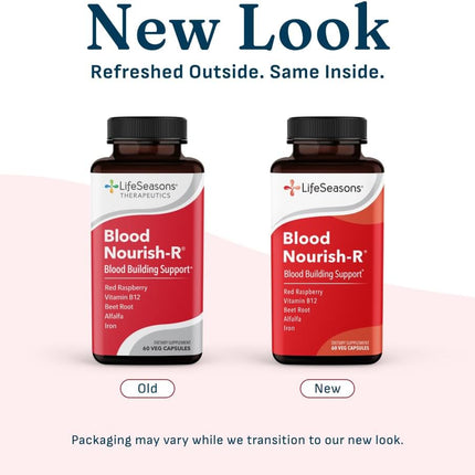 LifeSeasons Blood Nourish-R Iron Supplement with Beet Root & Vitamin B12 60 Capsules