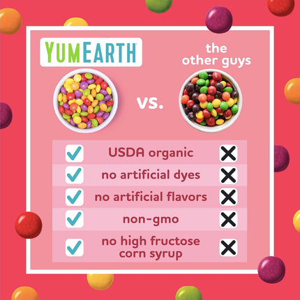 YumEarth Organic Giggles Fruit Flavored Chewy Candy 0.5 oz 15 Pack