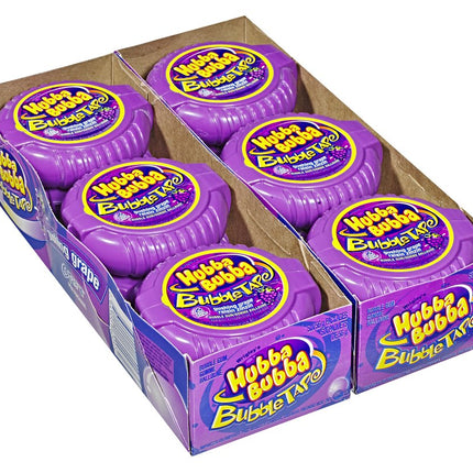 Hubba Bubba Bubble Tape Gushing Grape Bubble Gum 1.97 oz 12 Pack