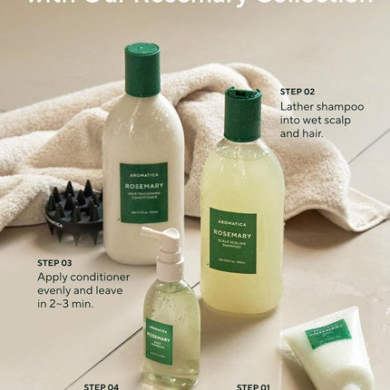 AROMATICA Root Enhancer Rosemary Water Hair Spray with Rosemary, Caffeine & Biotin