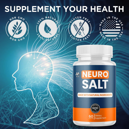 Neuro Salt Supplement Capsules with Natural Ingredients & Multivitamins 120 Capsules (2 Pack)