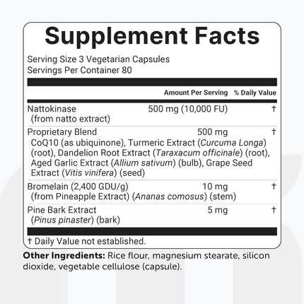 Micro Ingredients Nattokinase - 240 Veg Capsules