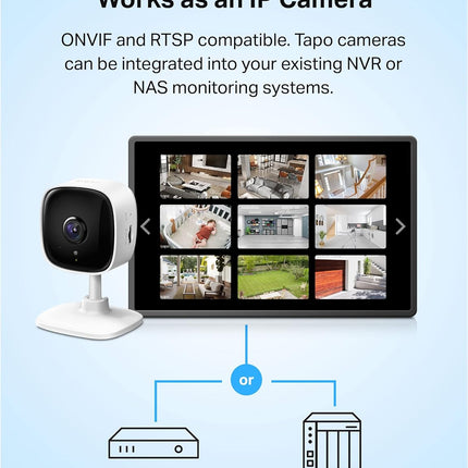 TP-Link Tapo Indoor Security Camera 1080p with Night Vision and Two-Way Audio C100