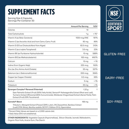 Nutrafol Men 50+ Hair Growth Supplement Capsules 1 Month Supply