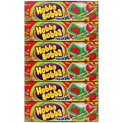 Hubba Bubba Max Strawberry Watermelon Bubble Gum 18 Packs 5 Pieces Each