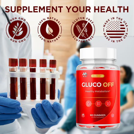 Gluco Off Health and Wellness Supplement Gummies 60 Count