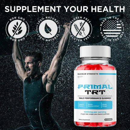 Primal TRT XL Gummies Health and Wellness Supplement 2 Pack 120 Gummies