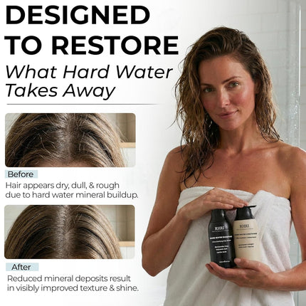 Hard Water Shampoo and Conditioner Set Clarifying Hydrating Hair Treatment 32 fl oz
