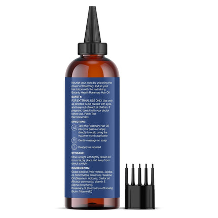 Botanic Hearth Rosemary Hair Oil with Biotin, Castor & Jojoba 4 fl oz