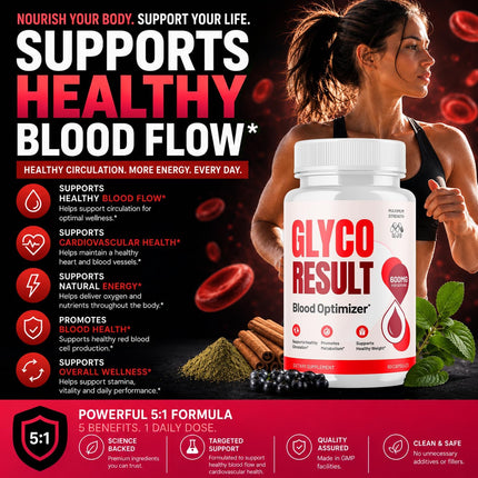 MJO Glyco Result Supplement Capsules with Natural Ingredients & Multivitamins 60 Capsules