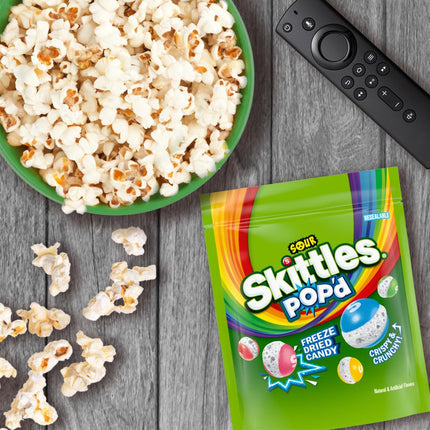 SKITTLES POP'd Sour Freeze Dried Candy 5.5 oz 2 Pack