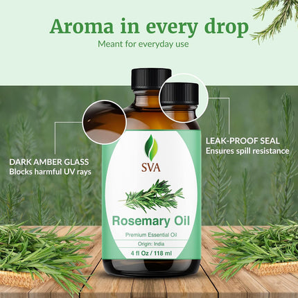 SVA Rosemary Essential Oil with Dropper 4 fl oz