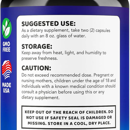 Memory Mood and Brain Supplement Capsules 120 Capsules (2 Pack)