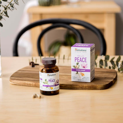 Himalaya Hello Peace Herbal Stress Support Supplement 60 Vegan Capsules