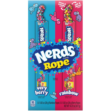 NERDS Rope Variety Box Rainbow & Very Berry Candy 0.92 oz 16 Count