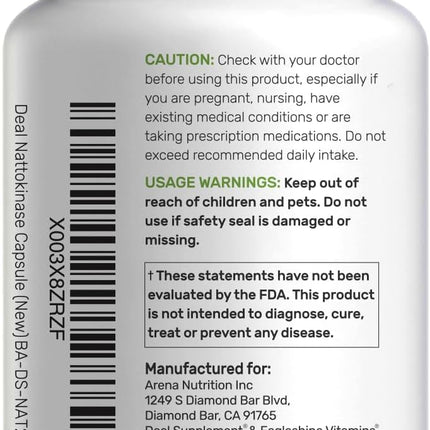 Deal Supplement Nattokinase - 240 Capsules