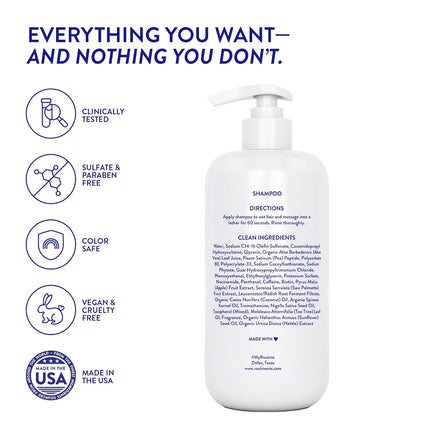Routine Wellness Shampoo Jasmine & Orange Blossom with Biotin, Pea Peptides & Saw Palmetto Oil