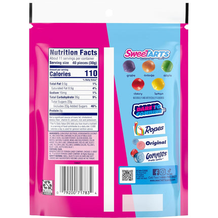 SweeTARTS Mini Chewy Candy Mixed Fruit Flavors 12 oz Bag