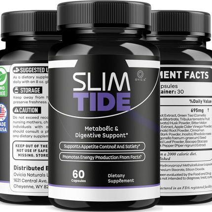 Slim Tide Advanced Weight Management Supplement Capsules 2 Pack 120 Count