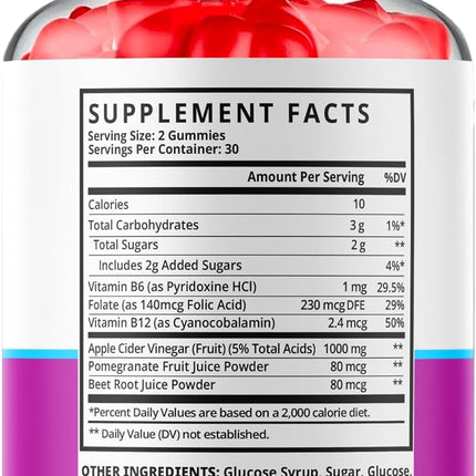 RevitaGlow Gummies with Apple Cider Vinegar & Beauty Vitamins 60 Gummies