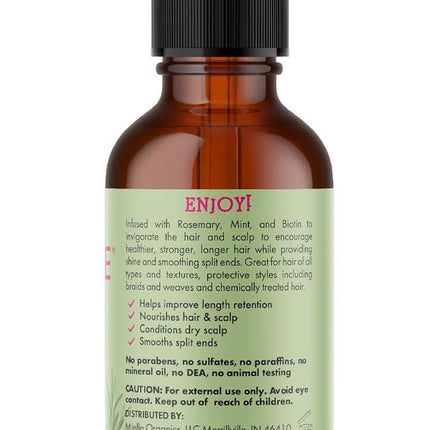Mielle Organics Rosemary & Mint Hair Oil with Biotin 2 oz