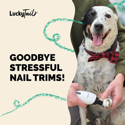 LuckyTail Pet Nail Grinder – USB Rechargeable Dog & Cat Nail Trimmer with LED Lights, 2 Speeds