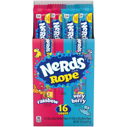 NERDS Rope Variety Box Rainbow & Very Berry Candy 0.92 oz 16 Count