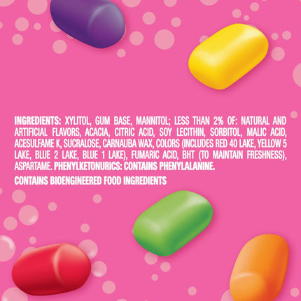 Hubba Bubba Minis SKITTLES Flavored Sugar-Free Bubble Gum 240 Pieces 6 Pack