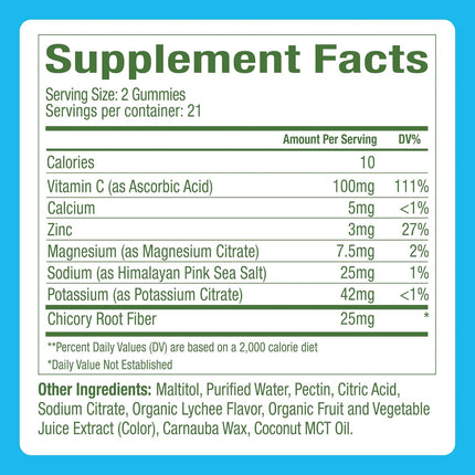 Plant People WonderHydrate Electrolyte Gummies with Magnesium, Potassium & Vitamin C 42 Count