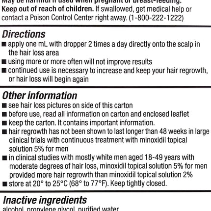 Kirkland Signature Minoxidil 5% Topical Solution (6-Month Supply)