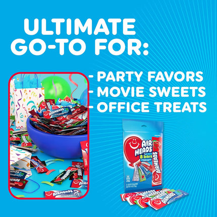 Airheads Full-Size Taffy Candy Variety Pack 60 Count Box