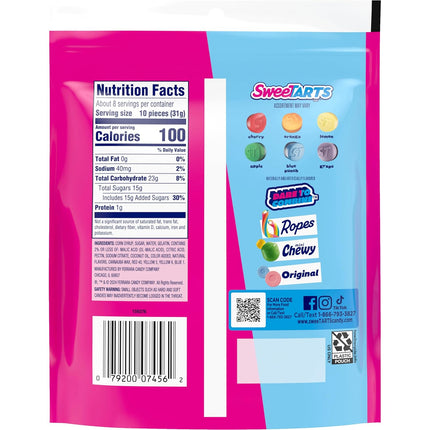SweeTARTS Gummies Fruity Splitz Sweet & Tart Candy 9 oz Bag