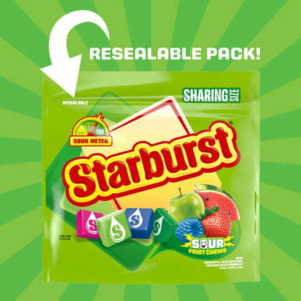 STARBURST Sour Fruit Chews Candy 15.6 oz Sharing Size Bag